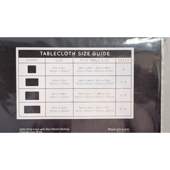 Tropical Fiesta Palms Tablecloth 60 x 84-in Vinyl Kitchen Table Chloride-Free - Picture 5 of 7